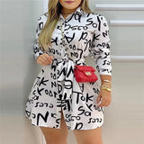 summer new letter printing casual loose shirt