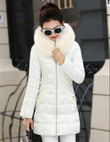 Winter Jackets Coats 2020 New Parkas Women Down Cotton Jackets Warm Outwear Faux Fur Collar Hooded Female Long Jacket