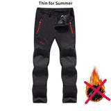 Pants Winter Fleece Warm Oversized Outdoor Hiking Camping Sports Trousers Casual Soft Waterproof Cargo Pants Plus