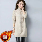 Winter Women Knit Sweater Pullover Clothes Solid Long Sleeve Turtleneck Sweater Warm Knit Bottoming Shirt Female Tops