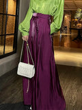 Korean Style Long Pants For Female High Waist Patchwork Pockets Loose Long Wide Leg Trouser Female 2022 Clothes