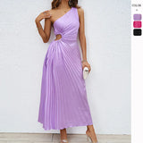 Women's 2026 Summer New French One-Shoulder Collar Folding Folding