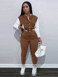Sisterlinda Autumn Casual Women Tracksuit 2 Piece Set Long Sleeve Baseball Tops Coat+High Waist Trousers Female Matching