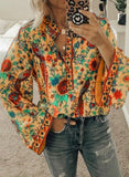 Casual Floral Button Up