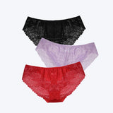 3pcs/Pack! Plus Size Women Underwear Lace Briefs Sexy Panties for Women XL- 4XL Comfort