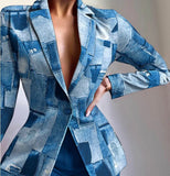 New Casual Print Fashion Small Suit Women's