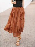 New Women's Skirt Fashion A-line Skirt Elegant and Versatile Embroidery Polka Dot Double-layer Temperament Women's