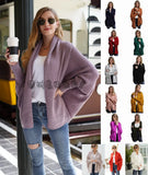 new style bat sleeve large size long knitted cardigan sweater women's jacket women's
