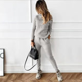 Winter 2022 Turtleneck Sweater Pants Knitted Suit 2 Pieces Set Fashion Casual Pullover Trousers Suits Women