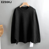 Autumn Winter O-NECK oversize thick Sweater pullovers Women 2021 loose cashmere turtleneck Sweater Pullover female Long