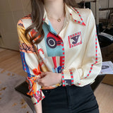 OL shirts Women's blouses 2021 Summer Spring casual loose long sleeve Tops Blusas