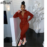 Streetwear Autumn 2 Two Piece Set Women Outfits Long Sleeve Hooded Leggings Women Matching Set Ladies Tracksuit