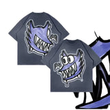 T-Shirt Men's Hip Hop Animation Exaggerated Printed T-Shirt Super Big Goth Harajuku Street Clothing Casual Top-Outfit