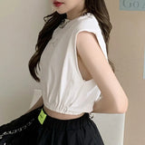 Women Letter Clothes Harajuku Crop Tank Tops Summer 2024 Sleeveless Loose T-shirts y2k Aesthetic Clothing Tube Tops Streetwear-Outfit