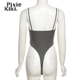 Cyber Y2k Printed Spaghetti Strap Bodysuit Sexy Backless Tank Tops Women 2023 Summer Clothes Streetwear