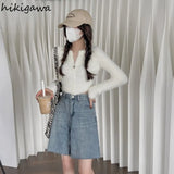 Cardigan Woman Y2k Tops 2023 Ropa Mujer O-neck Long Sleeve Tunic Sueter Fashion Korean Knitted Cropped Sweaters Pull