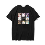short sleeve cat Print Shirts clothes vintage clothing T-Shirts chemise vegan Tshirts jersey Tops Harajuku vintage