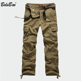 New Men Cargo Pants Men Multi Pockets Pants Military Camouflage Track Pants Trousers Mens Elastic Waist