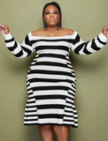 Plus Size Stripes Mermaid Party