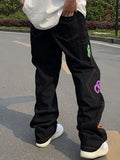 Men's Multi Pocket Printed Cargo Jeans-Outfit