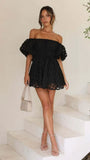 Women's Clothing Hot 2026 Summer New Sexy High-Waisted Shoulder Fashion Short Dress