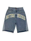 New Fashion Men's Fry Street Loose Five-Cent Pants Fashion Trend Brand Retro Letter Denim Shorts-Outfit