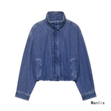 Feng 2025 New Fashion Temperament Women's Denim Jacket