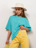 Hot Summer T-Shirt Women's Pure Cotton 16-Color Basic Loose Top Ins Soft