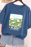 100% Cotton L-6XL T Shirt Plus Size Tshirt Short Sleeve Solid Women Top Summer Print Couple O Neck Oversized T