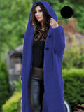Clothes Women 2022 Solid Color Medium Long Hooded Women's Sweater Coat Pink Cardigan Knitted Cardigan Oversized