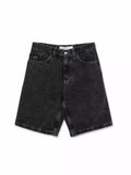 Year's Popular Style Men's Shorts Y2K Pants Original Gothic Hip-Hop Cartoon Pattern Embroidered Loose Denim Shorts-Outfit
