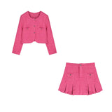 2 Piece Dress Set Women Vintage Blazers Coats + Mini Skirts Y2k Clothing Jackets Korean Fashion Suits 2022 Autumn