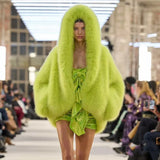 2025 Brown Short Eco-Friendly Fur High Fashion Lazy