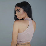 Hot Women Sexy Off Shoulder Bustier Tank Vest Tube Crop Tops Bodycon Solid Clubwear Hole Strapless Bra Tank Vest Outwear-Outfit