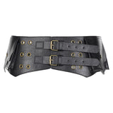 Cowboy Style Retro Metal Buckle Small Pocket Leather Waist Bag 2024 Summer New Style Cornskin Belt Tide-Outfit
