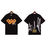 Printed Flower Wood Cotton Loose Sweater Y2K Hip Hop Street Pullover For Leisure-Outfit