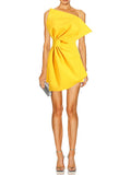 2025 New Fashion Sexy Solid Color Bow Splicing High-End Sense Slimming Bra Dress Dress