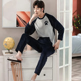Winter Pajamas Thicken Warm Soft Flannel Pajamas Man Long-sleeved Sleepwear Couple Homme Nightwear