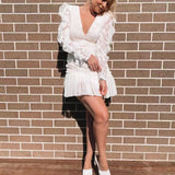 Summer Embroidery Dress Sexy Lace Printed