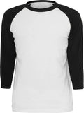 Mens New Baseball Tops Fashion Trend Hip Hop Skateboard Casual T Shirts 3/4 Sleeve Raglan