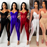 Autumn Mesh Sexy Suspender Trousers