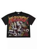 New Gothic Funny Street Trend Hip-Hop Printed High Street Casual Men's And Women's Short-Sleeved Round-Necked T-Shirts-Outfit