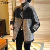 Lamb Wool Jackets Women Autumn Winter Trendy Loose Thicken Casual Coat Fashion Stand Collar Zippers Jacket Womens