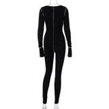 Solid Color Bandage Sexy V-neck Flared Sleeves Jumpsuits For Womens 2021 Spring Basic Streetwear Romper Stretchy