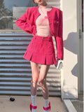 2 Piece Dress Set Women Vintage Blazers Coats + Mini Skirts Y2k Clothing Jackets Korean Fashion Suits 2022 Autumn