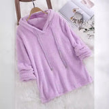 Autumn And Winter Explosion Of Solid Color Long-Sleeved Hat Hair Double-Sided Plush Pyjamas