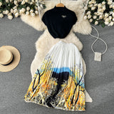 Elegant Style Suit Women's Summer High-End Design Sense Niche Sleeveless Shirt Top + Two-Piece