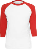 Mens New Baseball Tops Fashion Trend Hip Hop Skateboard Casual T Shirts 3/4 Sleeve Raglan