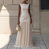Shein Elegant Dress Party Vest Half Skirt Fold Two