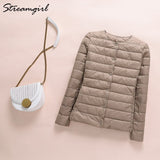 Thin Down Jacket Women Large Size Pink Womens Lightweight Down Jackets Ultra Light White Coat Warm Short Jackets